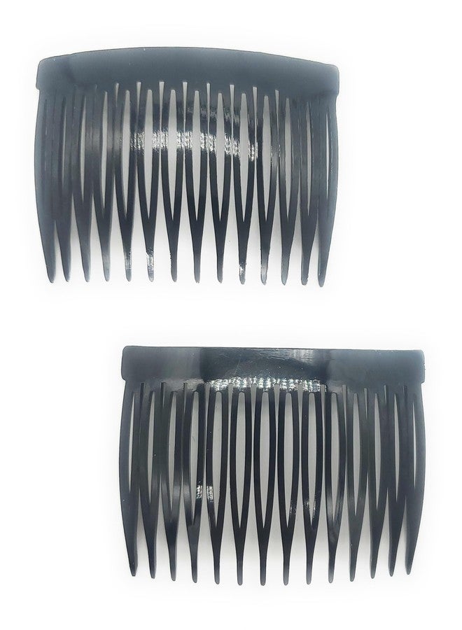 Good Hair Days USA Side combs, Curved ​Design Black ​14-Tooth Good Grip 3" by 1.7" Decorative, Strong Hold Hair Clips for All Women Hairstyling​, Fine or Thick Hair - 2 pcs - Image 1